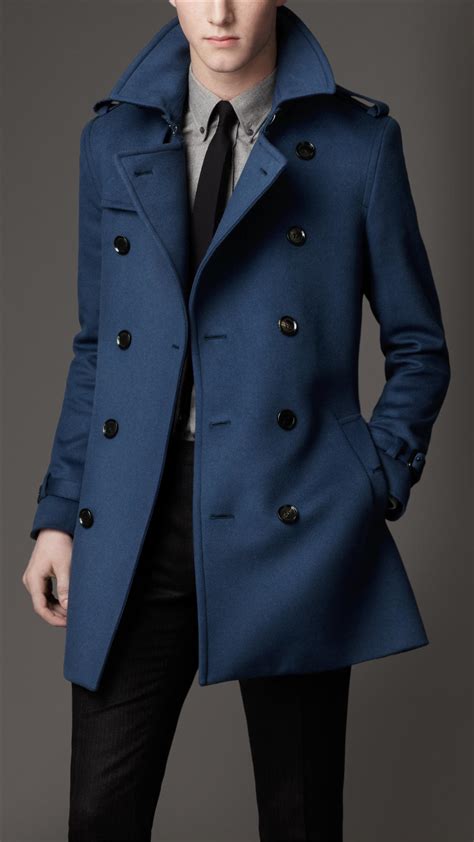 burberry trench peacoat men|burberry men's wool overcoat.